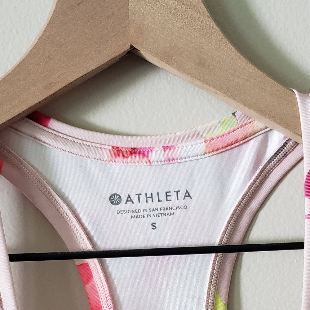 Athleta Shanti Tank Top Pink Floral Size Small - Picture 4 of 6
